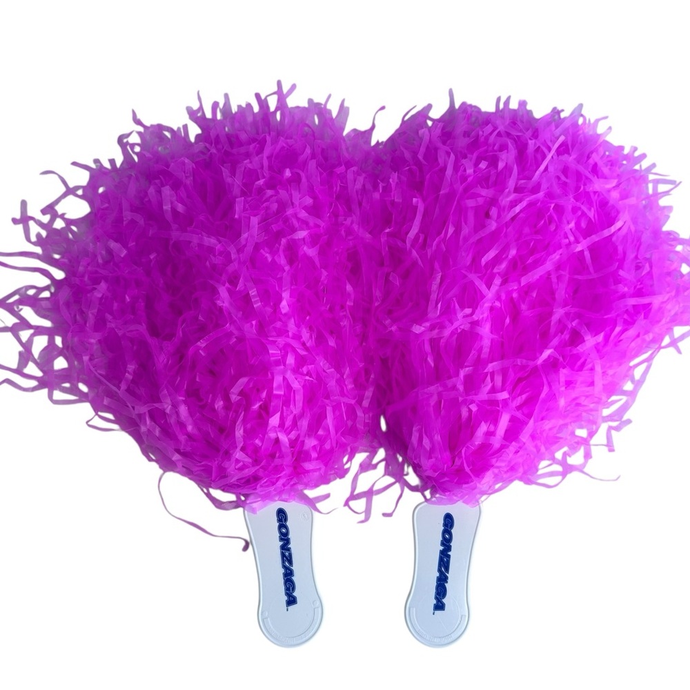 2 Pink Breast Cancer Gonzaga Pompoms